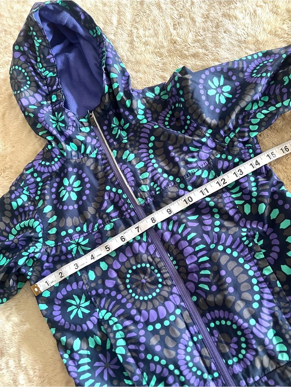 COLUMBIA Girl's Purple & Blue Rain Jacket Size XXS
